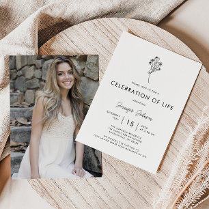 Invitation Célébration minime des funérailles de la vie
