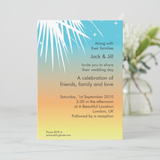 Invitation Célébration Moderne 5x7 (Debout devant)