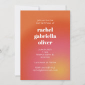 Invitation Célébration moderne de Bat Mitzvah avec dégradé or (Devant)