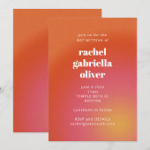 Invitation Célébration moderne de Bat Mitzvah avec dégradé or (Devant / Derrière)