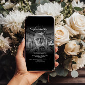 Invitation Célébration moderne de la vie 2-Photo Élégant Scri