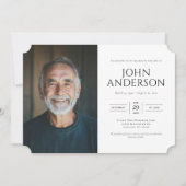 Invitation Célébration moderne de la vie funérailles commémor (Devant)