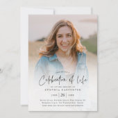 Invitation Célébration moderne de la vie funérailles commémor (Devant)