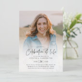 Invitation Célébration moderne de la vie funérailles commémor (Debout devant)
