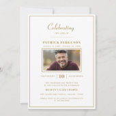 Invitation Célébration Moderne De La Vie Funérailles Faux Gol (Devant)