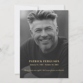 Invitation Célébration Moderne De La Vie Funéraire Marine Pho (Dos)