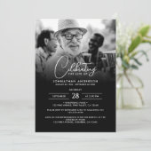Invitation Célébration moderne de la vie funéraire Photo (Debout devant)