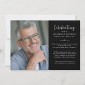 Invitation Célébration moderne de la vie Photos Poème personn (Devant)