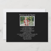 Invitation Célébration moderne de la vie Photos Poème personn (Dos)