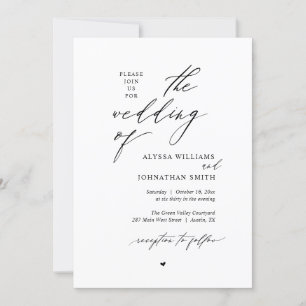 Invitation Célébration moderne du Mariage Boho