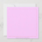 Invitation Célébration musulmane d'Aqiqah de rose de bébé (Dos)