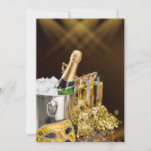 Invitation Célébration numérique de luxe du Nouvel An (Dos)