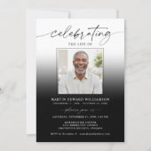 Invitation Celebration of Life Funeral 2 Photos Memorial (Devant)