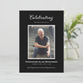 Invitation Celebration of Life Funeral Memorial (Debout devant)