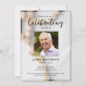 Invitation Celebration of Life Funeral Photo Rosary Beads (Devant)