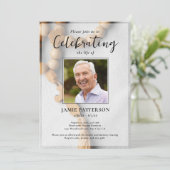 Invitation Celebration of Life Funeral Photo Rosary Beads (Debout devant)