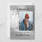 Invitation Celebration of Life Invite Angel Sky Clouds (Devant)