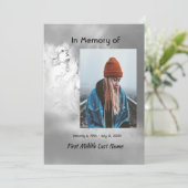 Invitation Celebration of Life Invite Angel Sky Clouds (Debout devant)