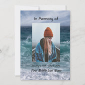 Invitation Celebration of Life Invite Ocean Sea Beach (Devant)