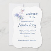 Invitation Celebration of Life Memorial  Watercolor Butterfly (Dos)