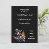 Invitation Celebration of Life Motocross Motorcycle Racing  (Debout devant)