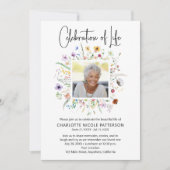 Invitation Celebration of Life Photo Funeral  (Devant)