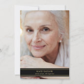 Invitation Celebration of Life Photo Greenery Black And Gold (Dos)