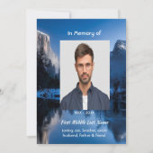 Invitation Celebration of Life Servce Mountain Lake Winter (Devant)