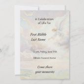 Invitation Celebration of Life Service Angel Reaching  (Dos)