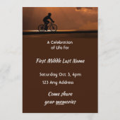 Invitation Celebration of Life Service Biking Cycling Bike (Dos)