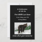 Invitation Celebration of Life Service Black Bear Animal (Dos)