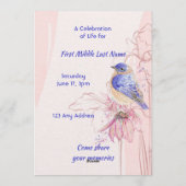 Invitation Celebration of Life Service Bluebird Garden (Dos)