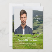 Invitation Celebration of Life Service Cattle Farm Landscape (Devant)