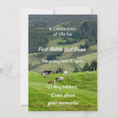 Invitation Celebration of Life Service Cattle Farm Landscape (Dos)
