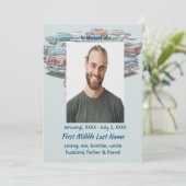 Invitation Celebration of Life Service Classic Vintage Car  (Debout devant)