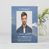 Invitation Celebration of Life Service Clouds Sky Heavenly (Debout devant)