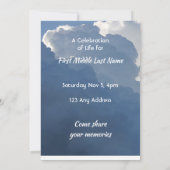 Invitation Celebration of Life Service Clouds Sky Heavenly (Dos)
