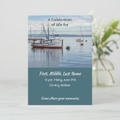 Invitation Celebration of Life Service Commercial Fisherman (Debout devant)