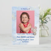 Invitation Celebration of Life Service Cute Mouse Children   (Debout devant)