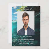 Invitation Celebration of Life Service Deep Sea Diving Diver (Devant)