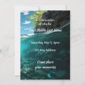 Invitation Celebration of Life Service Deep Sea Diving Diver (Dos)