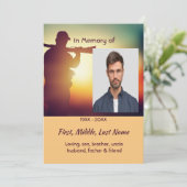 Invitation Celebration of Life Service Hunter Stag Deer (Debout devant)