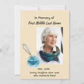 Invitation Celebration of Life Service Invite Feather Pen art (Devant)