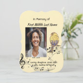 Invitation Celebration of Life Service Invite Music Bird (Debout devant)