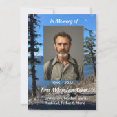 Invitation Celebration of Life Service Lake Forest Trees (Devant)