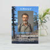 Invitation Celebration of Life Service Lake Forest Trees (Debout devant)