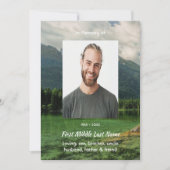 Invitation Celebration of Life Service Mountain Lake Scenery (Devant)