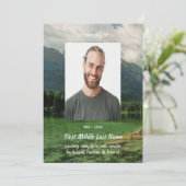 Invitation Celebration of Life Service Mountain Lake Scenery (Debout devant)