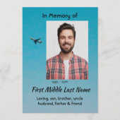 Invitation Celebration of Life Service Pilot Airplane Flying (Devant)