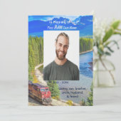 Invitation Celebration of Life Service Train Rail Railway (Debout devant)